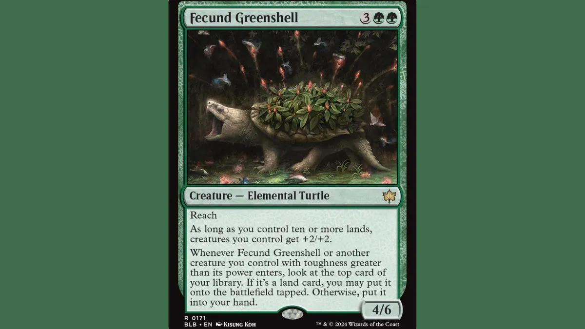 fecund greenshell main mtg bloomburrow card